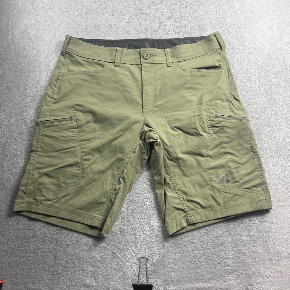 Eddie Bauer First Ascent Guide Shorts Mens 38 Green Hiking Outdoor Cargo Tech